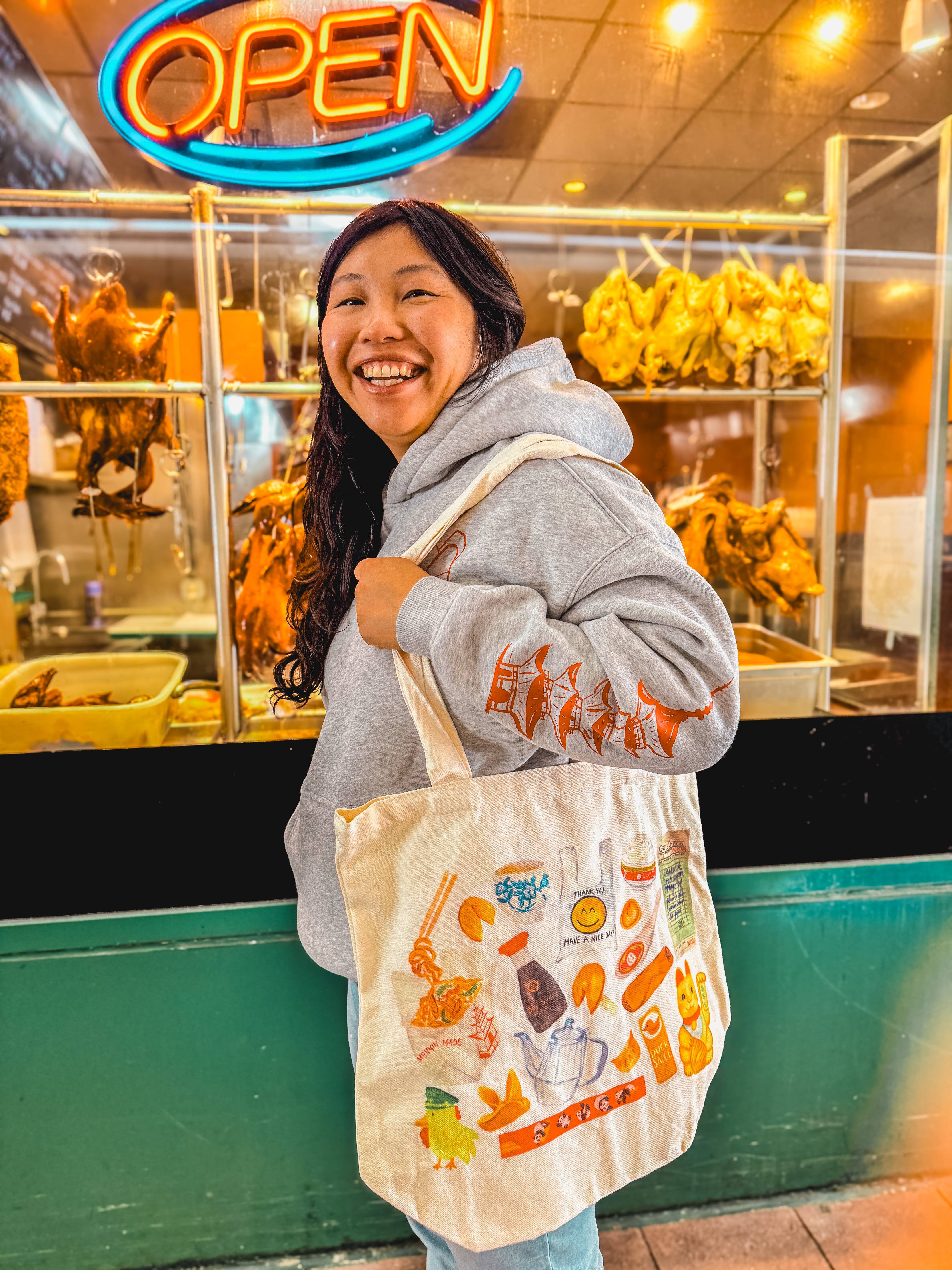 Menmin Made - Wholesale Tote Bag - Women's - Chinese Takeout Restaurant Tote Bag3