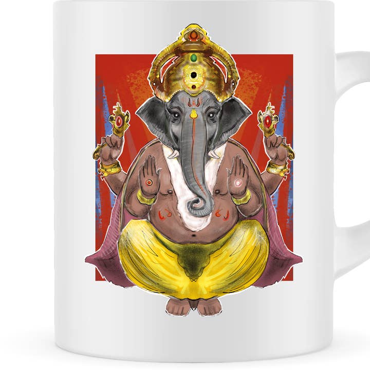 Ganesh Themed Tea Coffee Mug Pagan Hindu Gods - 2 Designs for wholesale by The Purple Spell