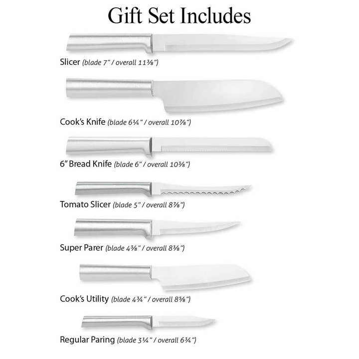 Rada Cutlery - Wholesale Knife Set - Silver Essential Oak Block Set