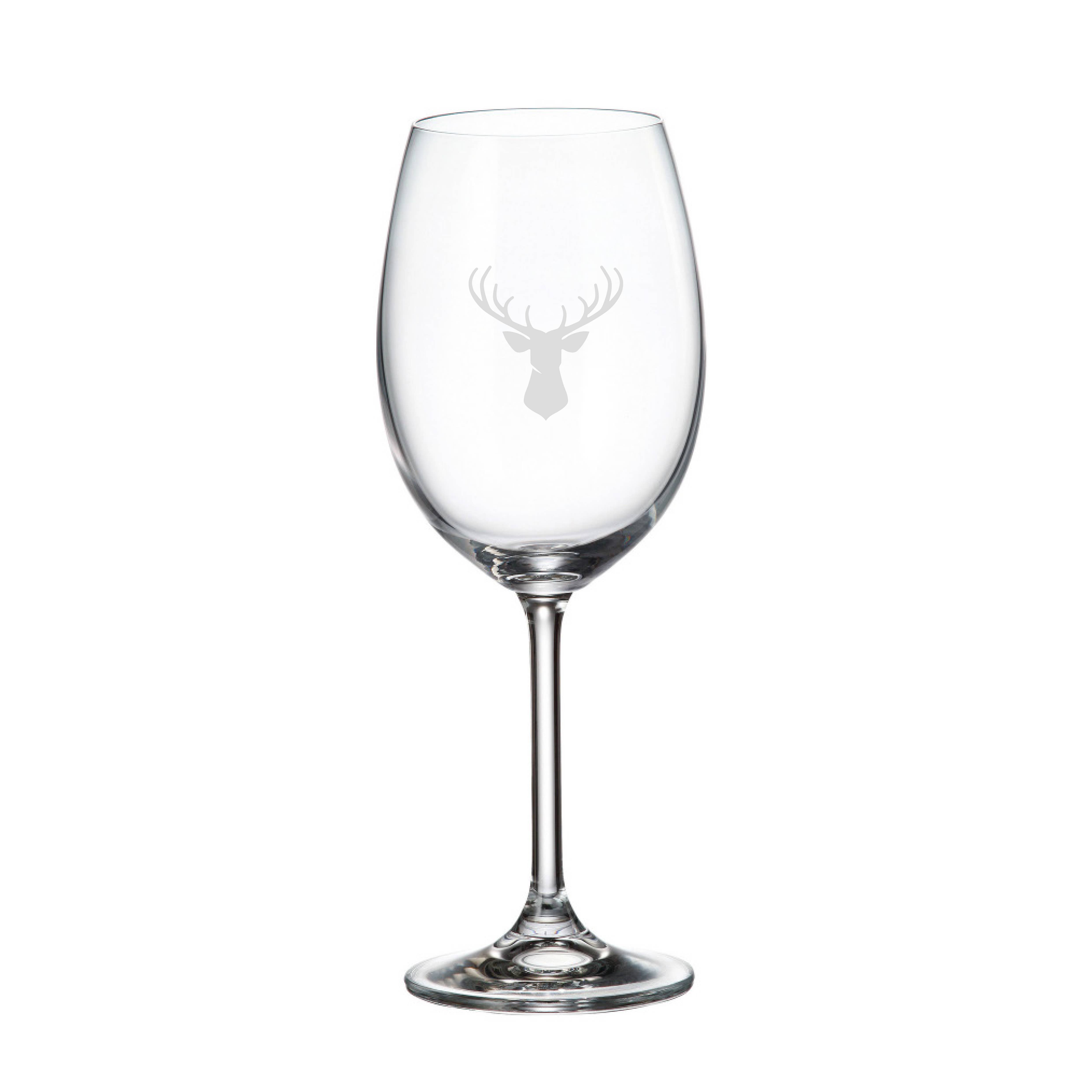 CUISIVIN - Wholesale Wine Glass - Stag Laser Etched Red Wine Glass - 6pk (cost per glass)0