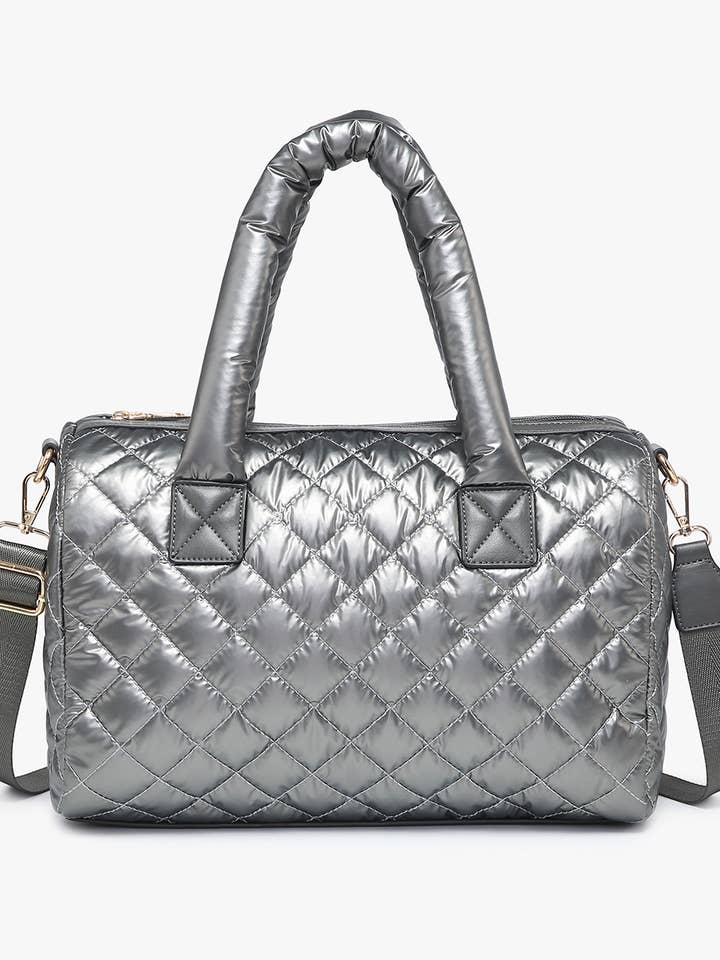 M2400 Trista Quilted Nylon Satchel/Tote for wholesale by Jen & Co.