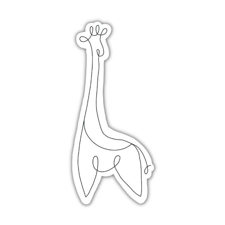 giraffe sticker voor waterfles, minimalistische stickers laptopstickers voor kinderen, giraffe cadeau voor vrouwen, safari babyshower bedankjes voor gasten voor wholesale door Sagie May Design Co