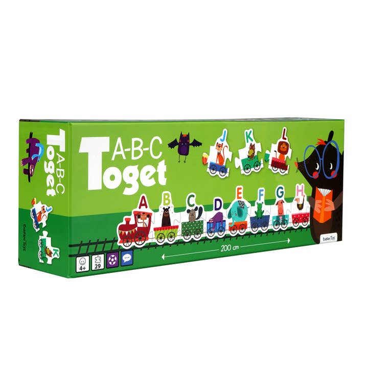 Barbo Toys - Wholesale Puzzle - Kids - Animal Puzzle Train - Learn the Alphabet - ABC (DK)