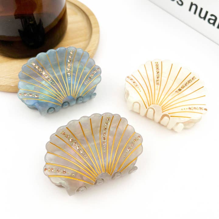 TheDivaSoap - Wholesale Hair Clip - Women's - Crystal Shell Claw Clip, Ocean Creatures Hair Clip8