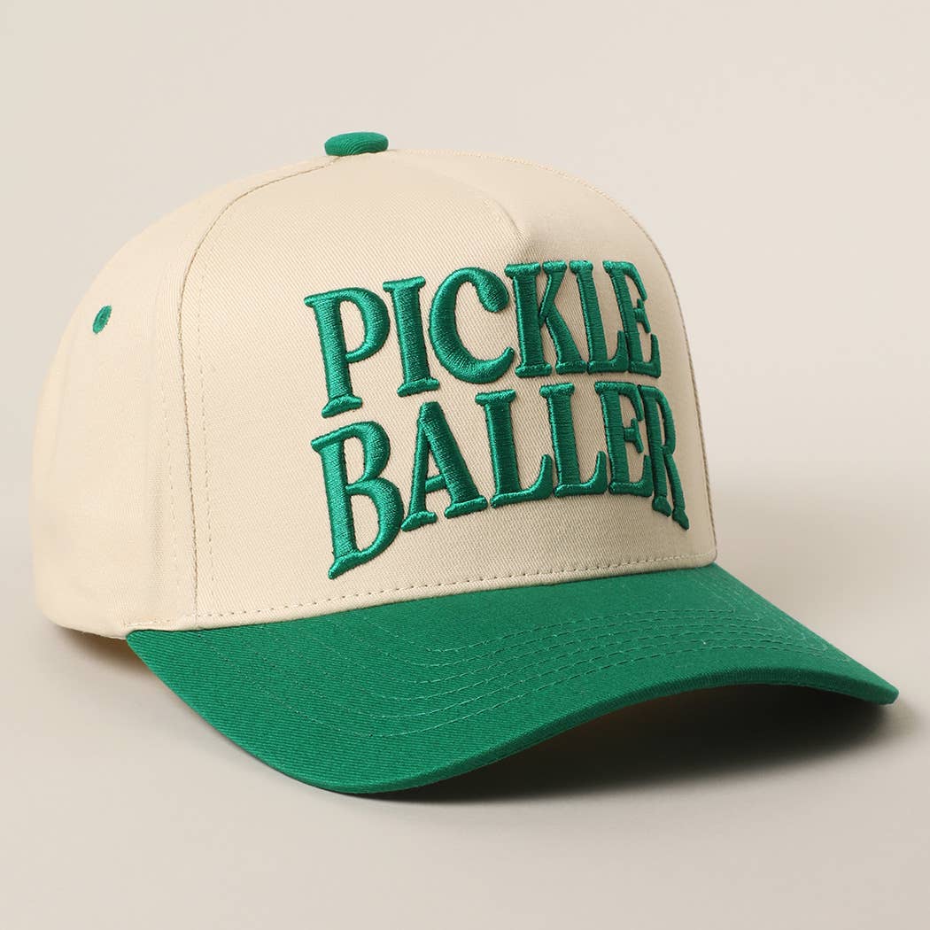 Fashion City - Wholesale Trucker Hat - Unisex - PICKLE BALLER 3D Letter Embroidery Two-Tone Trucker Hat2