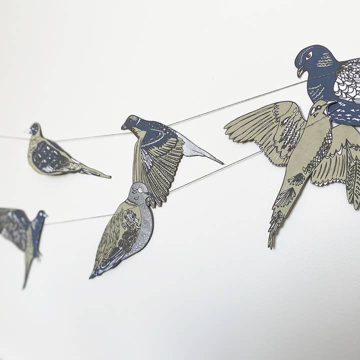 East End Press - Wholesale Bunting/Garland - Turtle Doves Sewn Garland