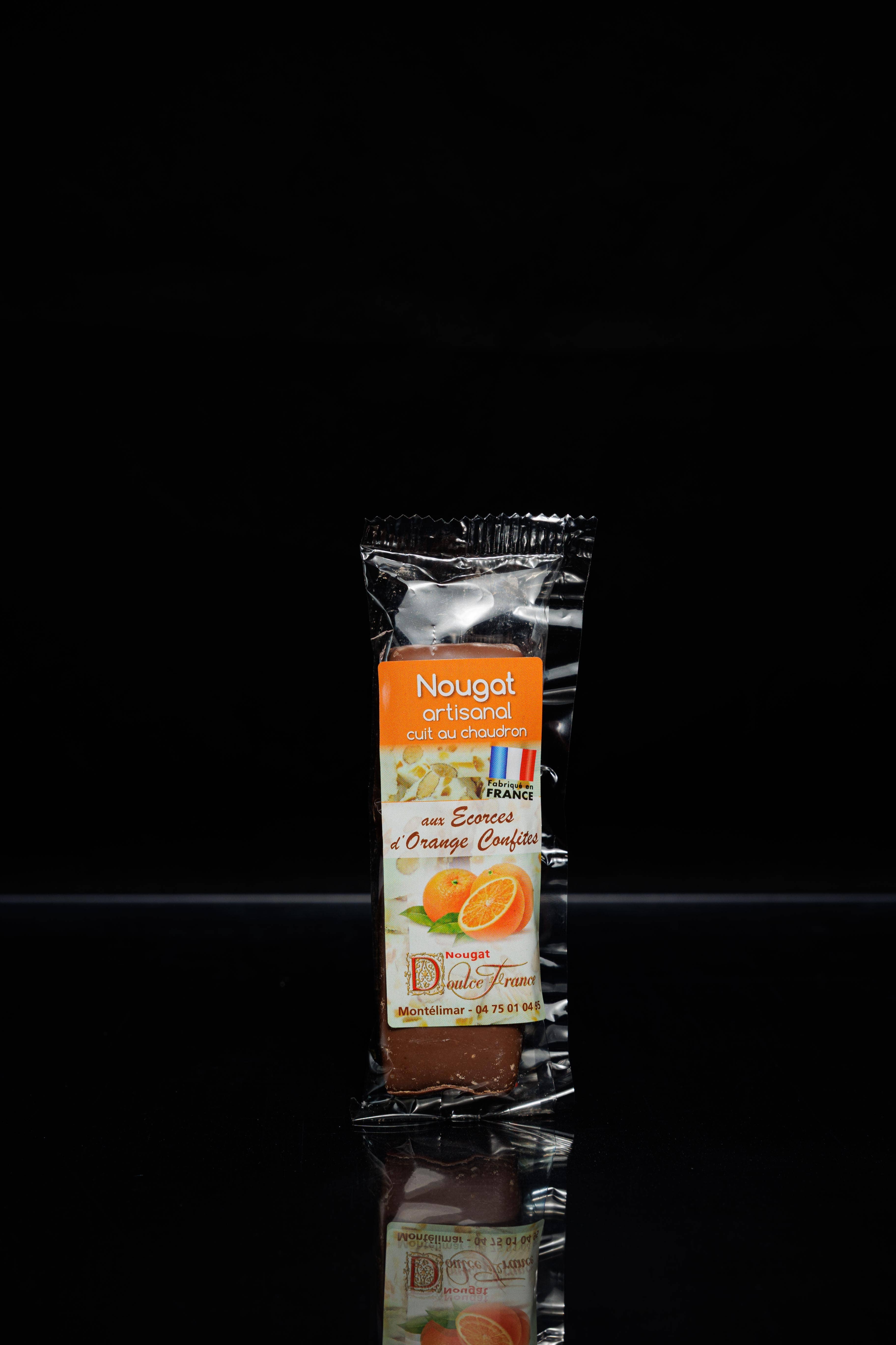 Doulce France - Wholesale Nougat - 2X20 G Nougat Bar with Candied Orange Peel0