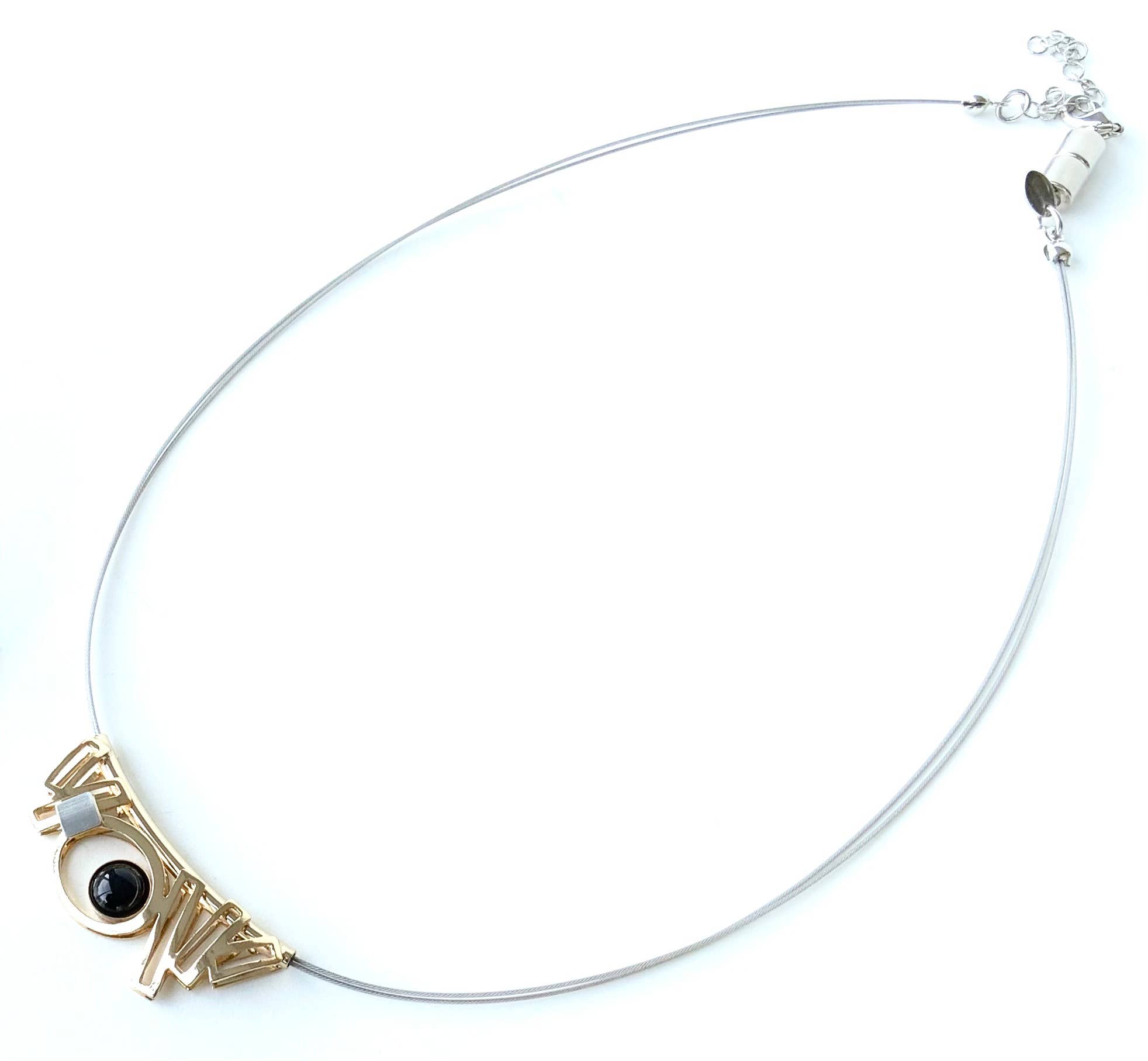 Christophe Poly / Crono Design - Vente Parures de bijoux - ENSEMBLES (GY1) - Collier (G) 17"+2" & Boucles d'oreilles crochet en fil (Y) Ensemble16