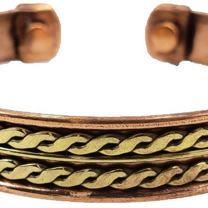 Treasure Jewelry - Wholesale Cuff Bracelet - Pure Copper Magnetic Bracelet Arthritis Pain Therapy0