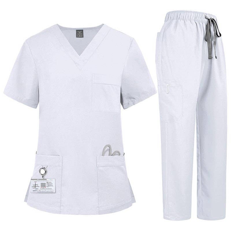FurDecoration - Wholesale Healthcare Uniform - Women's - Short Sleeve Straight Leg Scrub Suit6