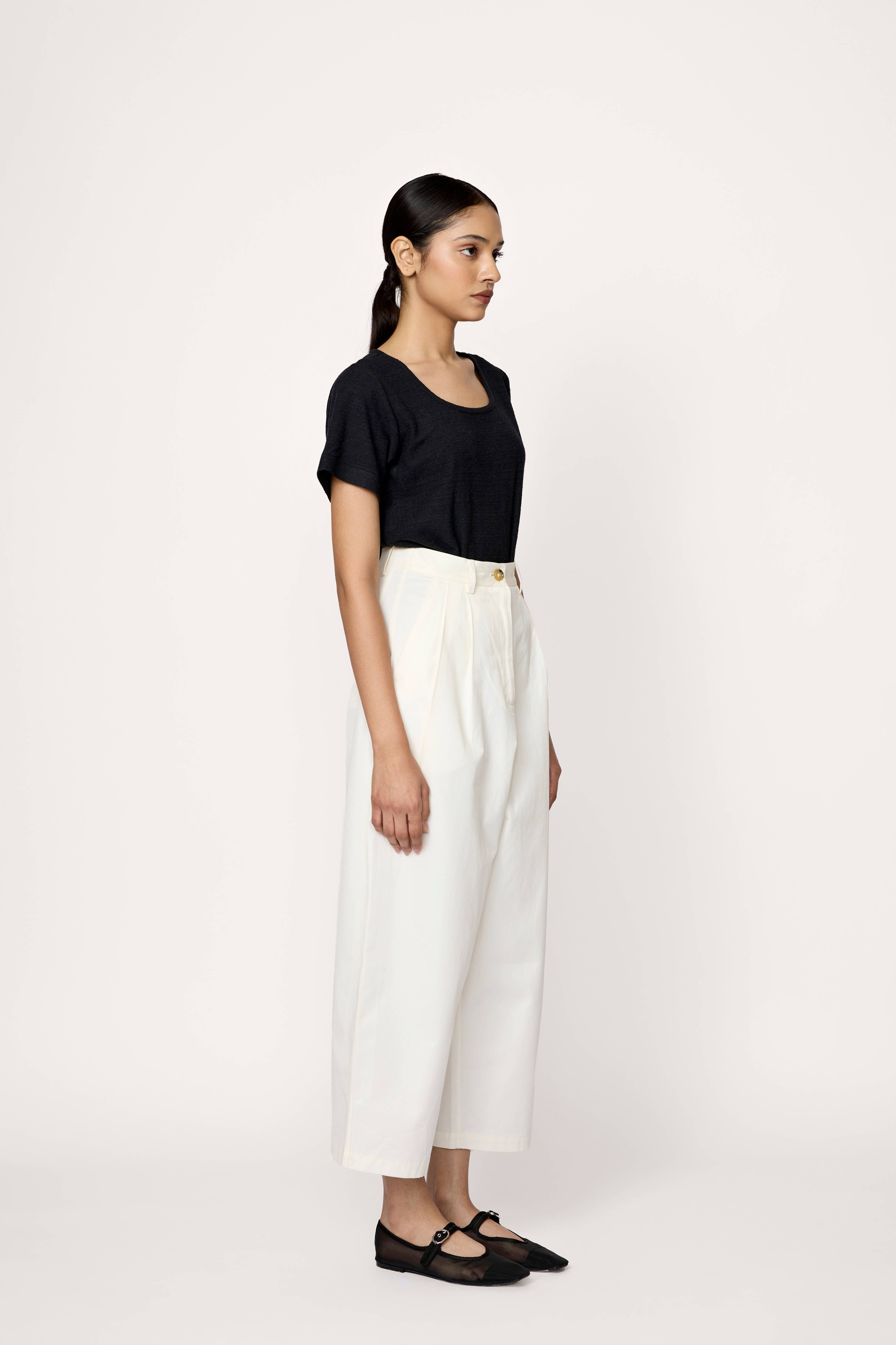 LAUDE the Label - Wholesale Pants - Women's - Boyfriend Pant - Ivory1