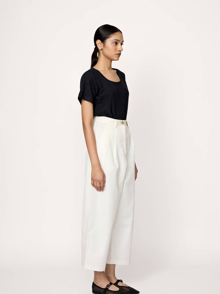 LAUDE the Label - Wholesale Pants - Women's - Boyfriend Pant - Ivory1