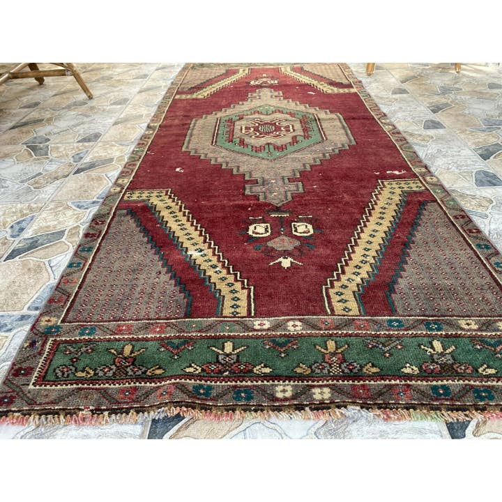 Oushak Rugs - Wholesale Area Rug - Vintage Turkish Handmade Wool Geometric Rug9