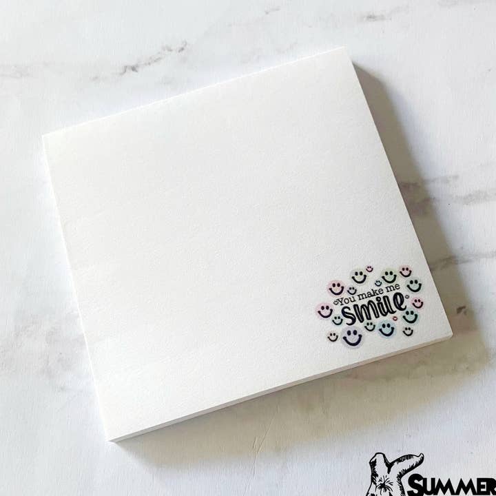 Mini You Make Me Smile Sticky Note Pad for wholesale by SummerStyle Bracelets
