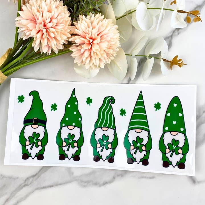 Gnomos Afortunados (5) | Envoltura UV DTF de 16 oz para venta al por mayor de HKS Custom Designs