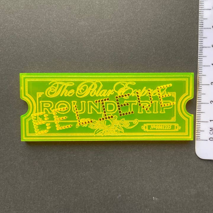 Believe Polar Express Moule en silicone pour billet, porte-clés de Noël pour la vente par EllaRaeMouldsVinyls