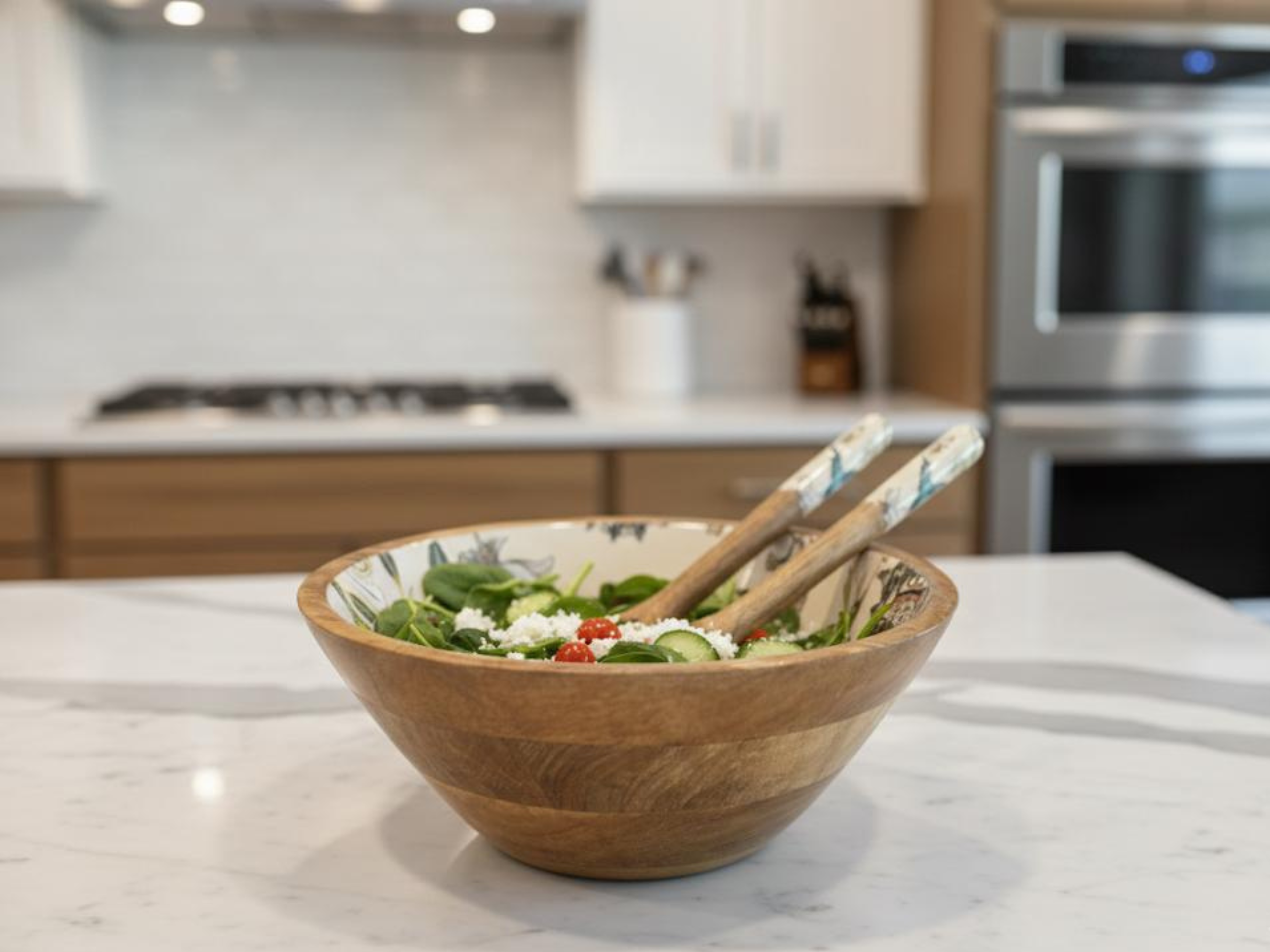 Bohozena – wholesale Serving bowl – Hummingbird Mango Wood Serving Bowl, Wood Salad Bowl9