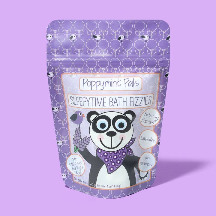 Sleepytime Foaming Bath Fizzies for wholesale by Poppymint Pals