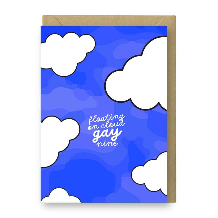Floating on Cloud Gay Nine (Thinking of You Card) for wholesale by Side Piece Somedays