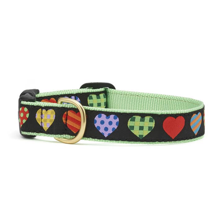 Colorful Hearts Dog Collar for wholesale by Up Country, Inc.