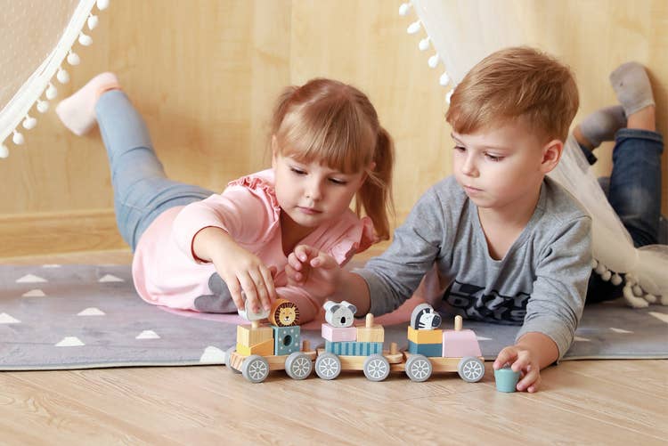 Viga/PolarB - Wholesale Wood Toy - Kids - Stacking Train1