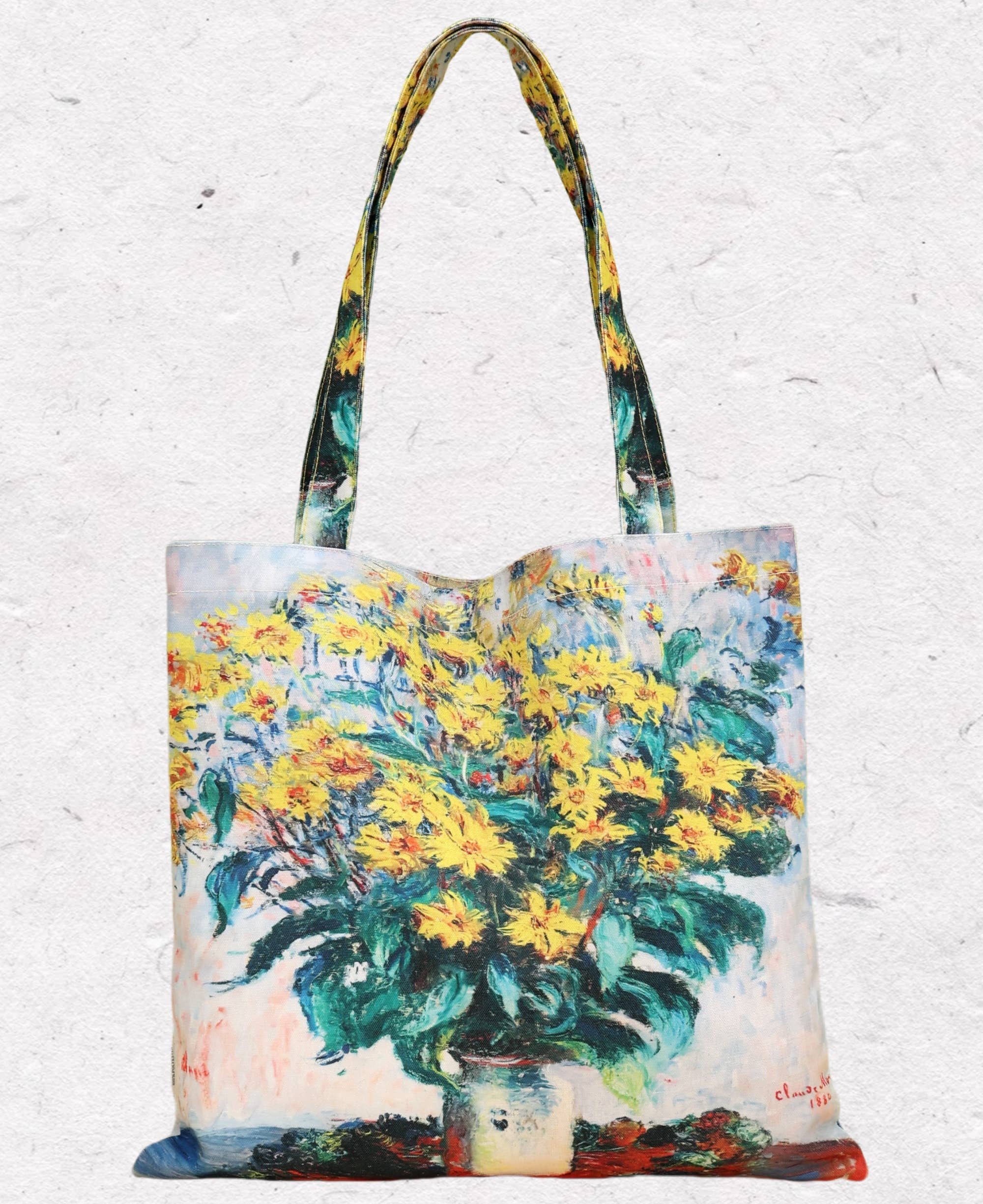 JC Sunny Fashion – wholesale Tote bag – Women's – FB033501 Claude Monet-Jerusalem Artichoke Flower Tote0