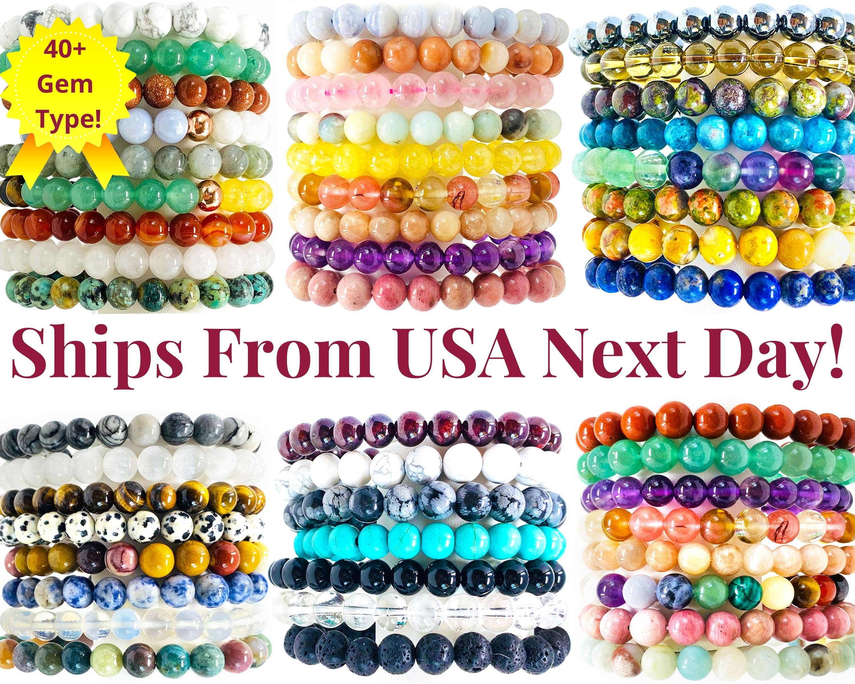 Soul Charms - Wholesale Beaded Bracelet - Crystal Bracelet for Women Men, 8mm, 4mm Bead Bracelet Stack15