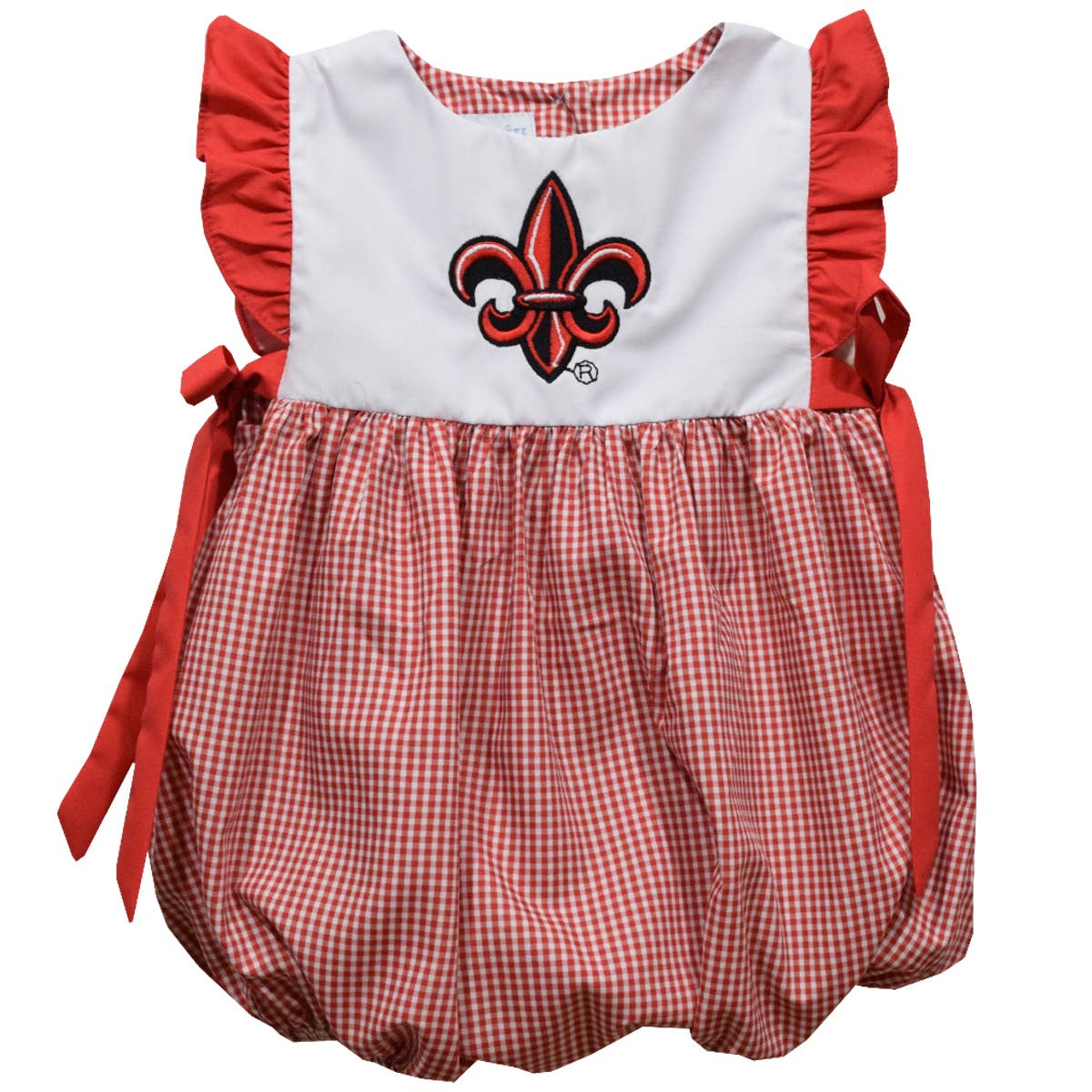 Vive La Fete - Wholesale Bodysuit (Non-Footed) - Baby - Louisiana at Lafayette Cajuns Embroid Gingham Girls Bubble0