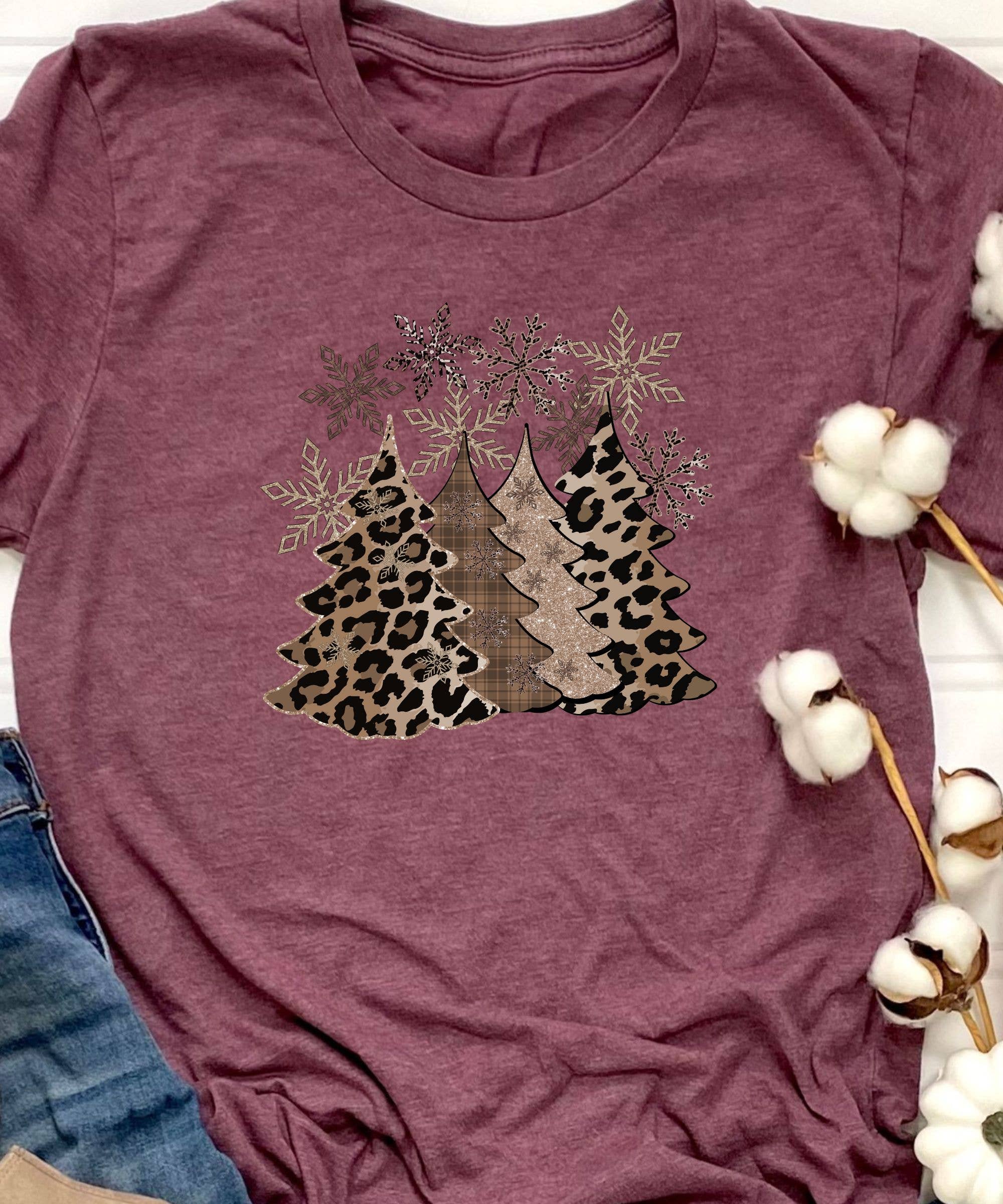 Midday USA - Wholesale T-Shirt (Graphic) - Women's - Leopard Christmas Tree Tshirt6