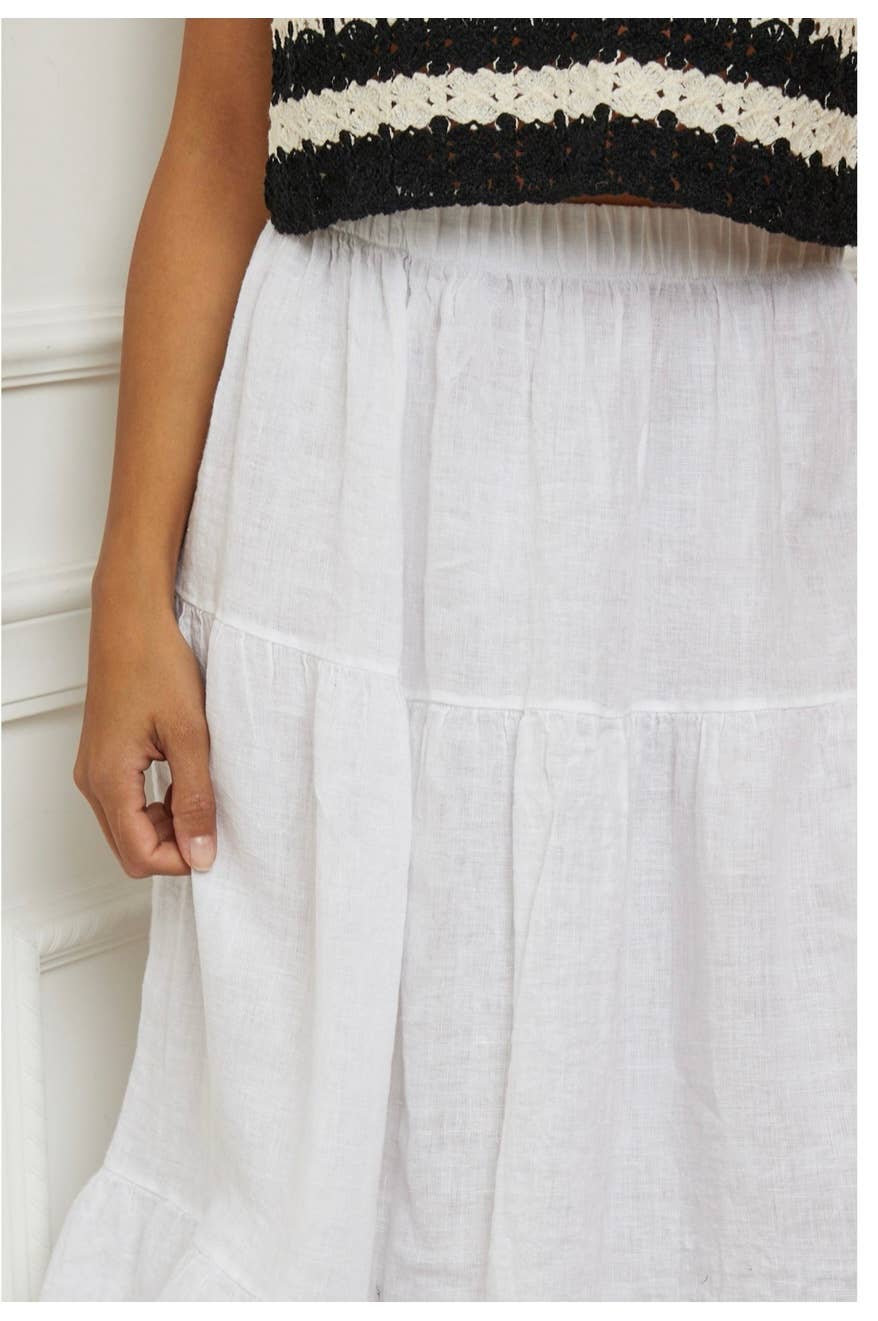 LÉA & LUC - Wholesale Skirt - Women's - 100% Linen Skirt REF. 834819