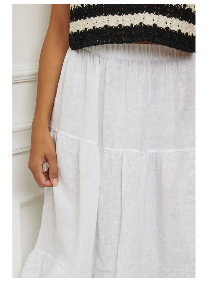 LÉA & LUC - Wholesale Skirt - Women's - 100% Linen Skirt REF. 834819