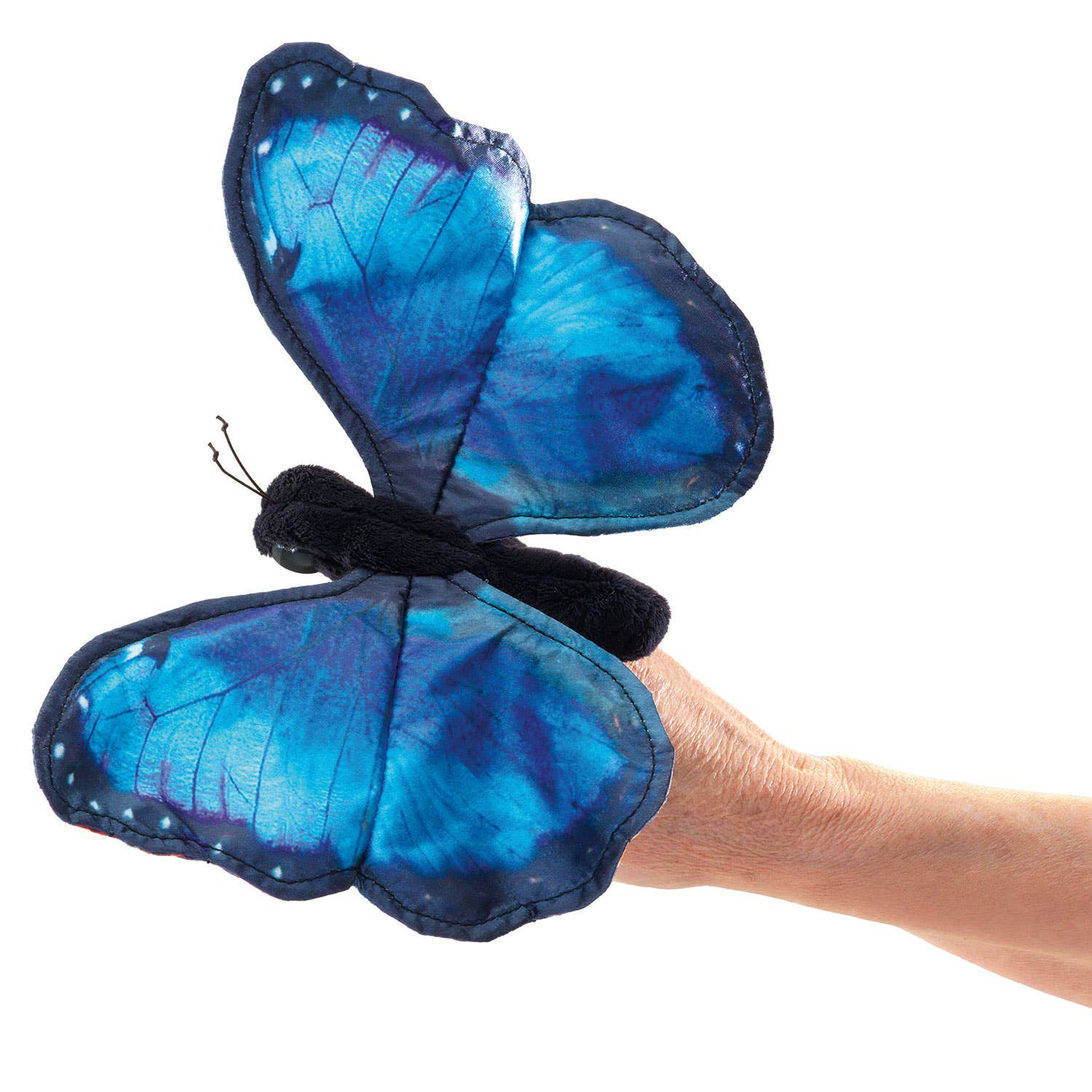 FOLKMANIS-PUPPETS - Wholesale Puppet - Kids & Baby - Blue Morpho Butterfly/Blue Morpho Butterfly 32152