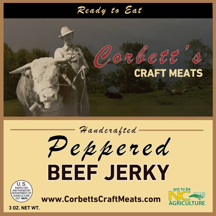 Gepeperd rundvlees Jerky voor wholesale door Corbett's Craft Meats