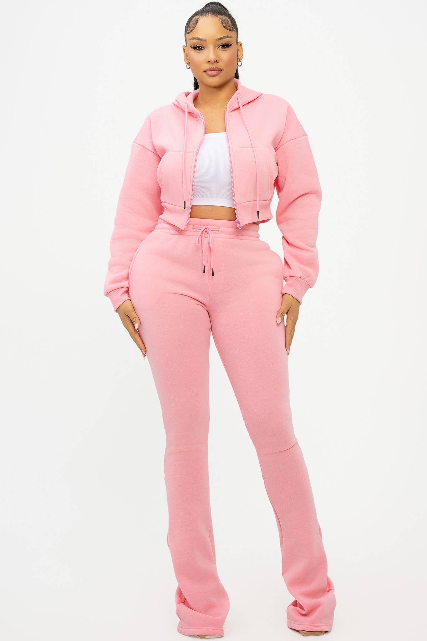 Boswell - Venta al por mayor Conjunto de ropa cómoda - Mujer - CONJUNTO DE SUDADERA CON CAPUCHA Y PANTALONES DE FORRO POLAR9