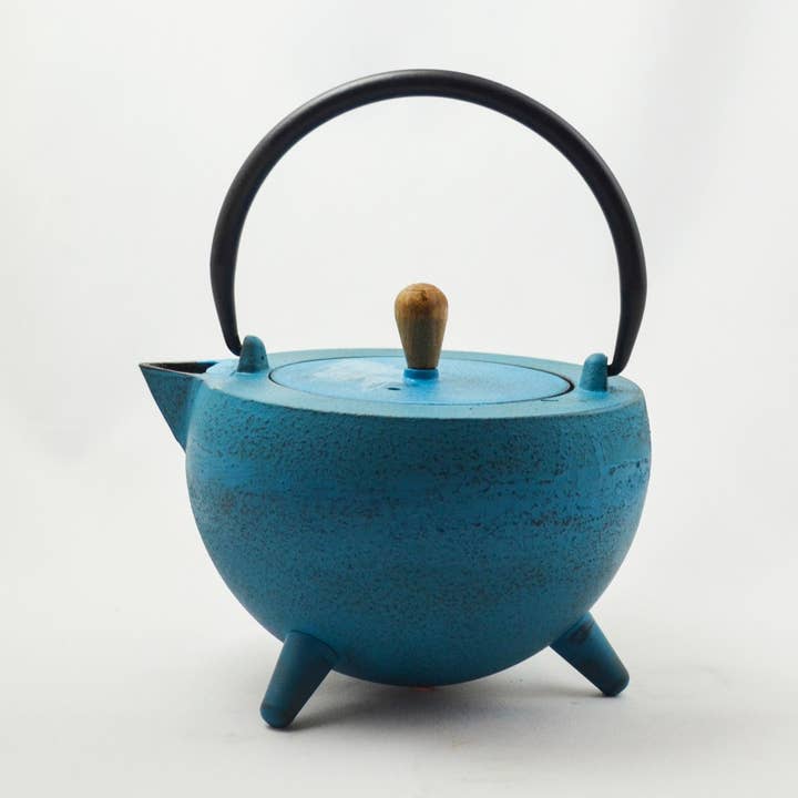 Tetera Pop de hierro fundido de 1,0 l, azul claro para venta al por mayor de Ja-Unendlich