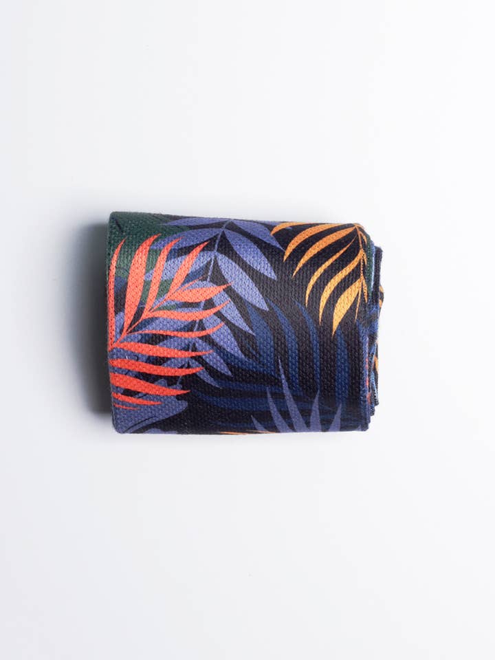 Just Fun Socks - Wholesale Socks - Unisex - Midnight Tropical Palm Printed Crew Socks - M/L