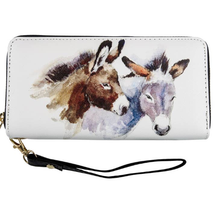AWST Int'l Pair of Donkeys Clutch Wallet for wholesale by AWST Intl