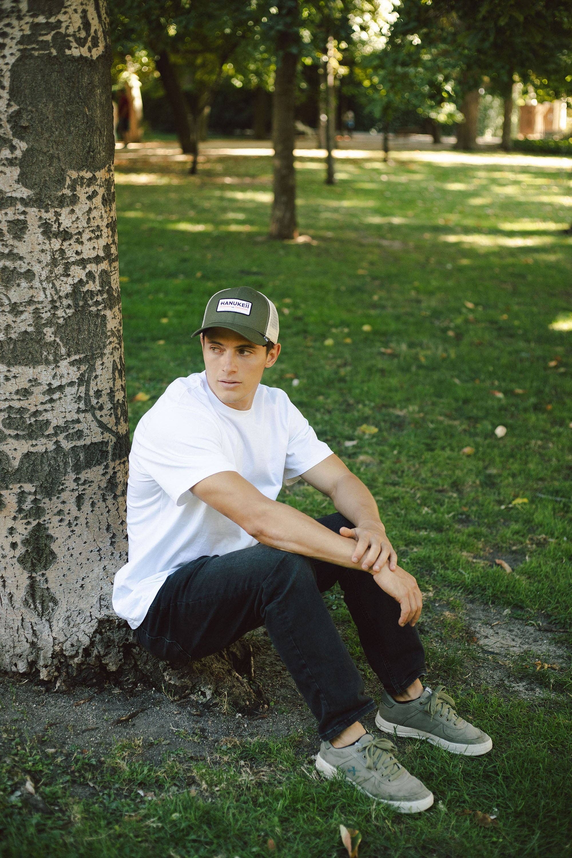 Indicom Brands - Wholesale Trucker Hat - Unisex - Barefoot Green / Beige4