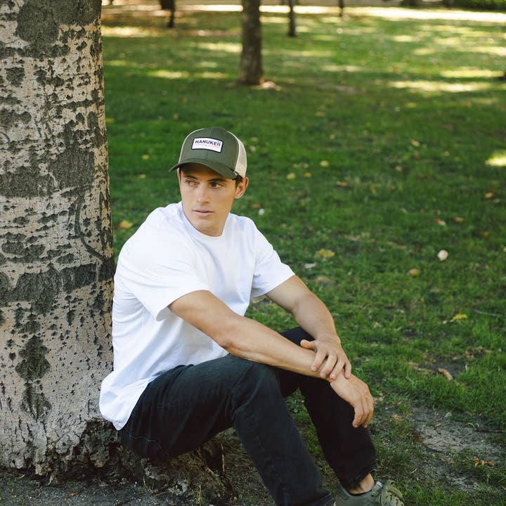 Indicom Brands - Wholesale Trucker Hat - Unisex - Barefoot Green / Beige4