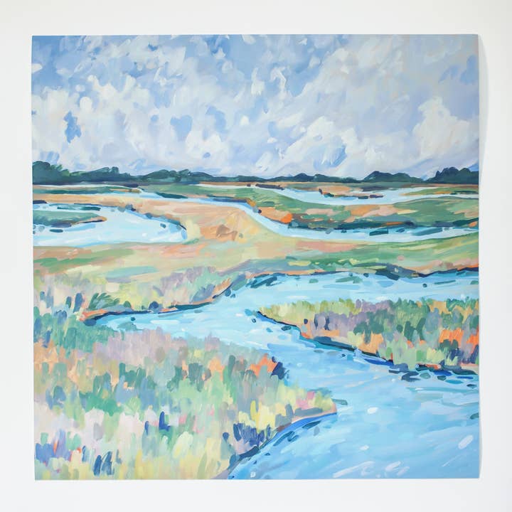 Marsh Swim Limited Edition Print for wholesale by Sarah Jane Tart Art Studio