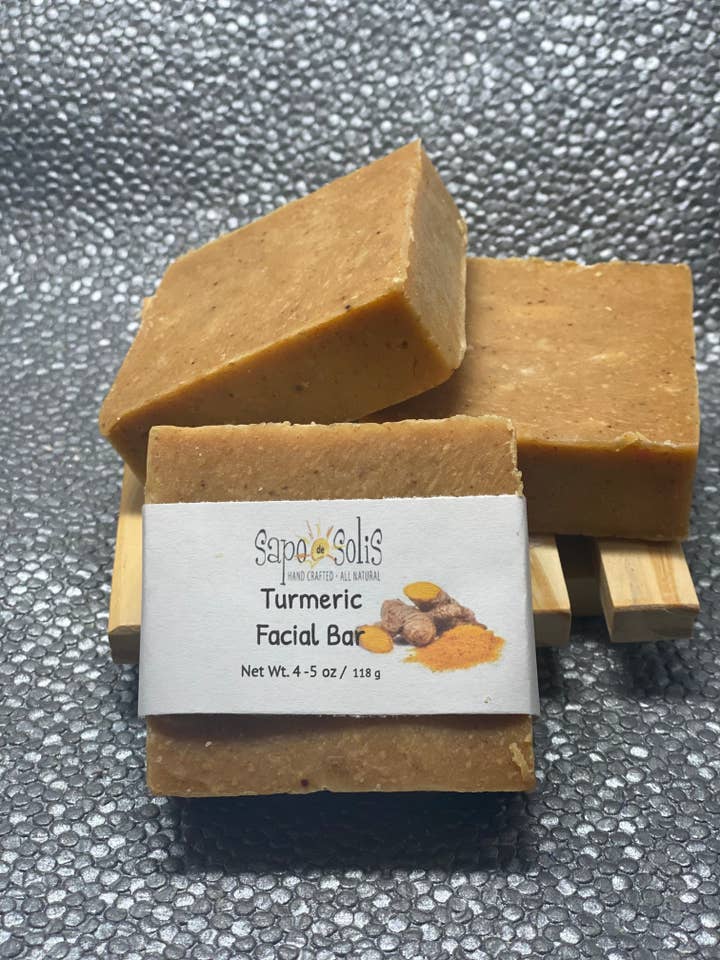 Savon - Barre Visage au Curcuma pour la vente par Sapo de Solis
