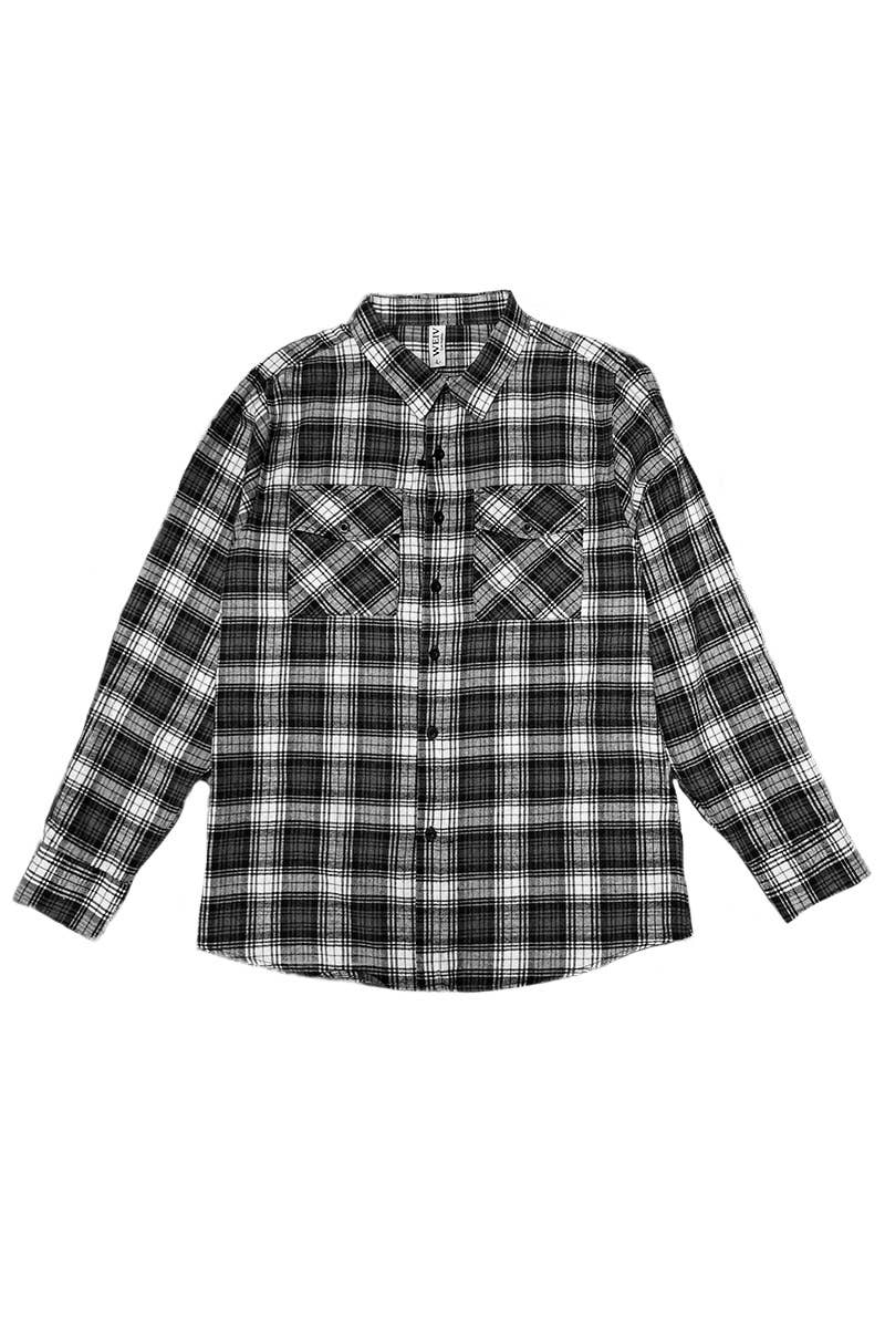 WEIV - Wholesale Button Down Shirt - Women's - FL102 Womens Boyfriend Flannel Checkered Plaid Long Sleeve9