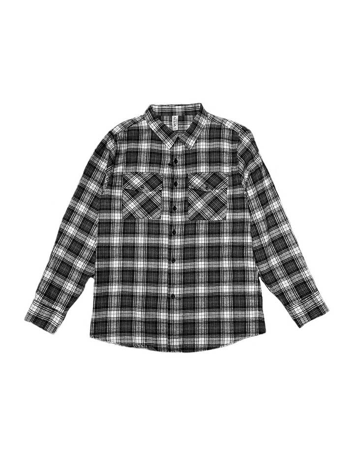 WEIV - Wholesale Button Down Shirt - Women's - FL102 Womens Boyfriend Flannel Checkered Plaid Long Sleeve9