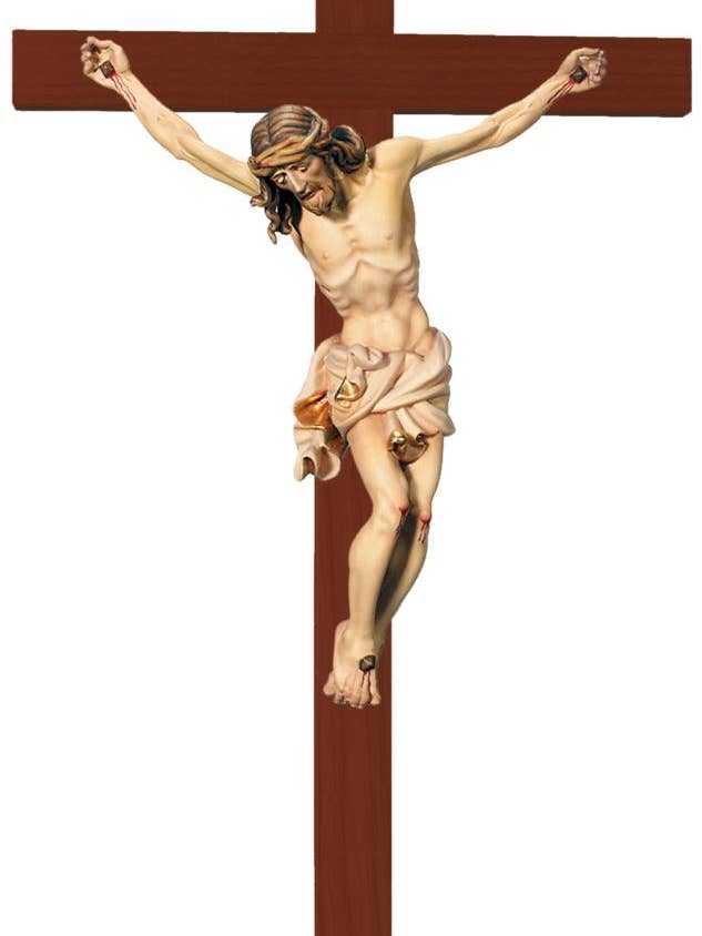 Leib Christi auf geradem Holzkreuz 2368 für den Großhandel von Dolfi