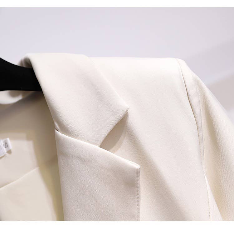 Productseeker - Wholesale Jurk - Dames - Dames blazerjurk met geplooide rok en leren riem15