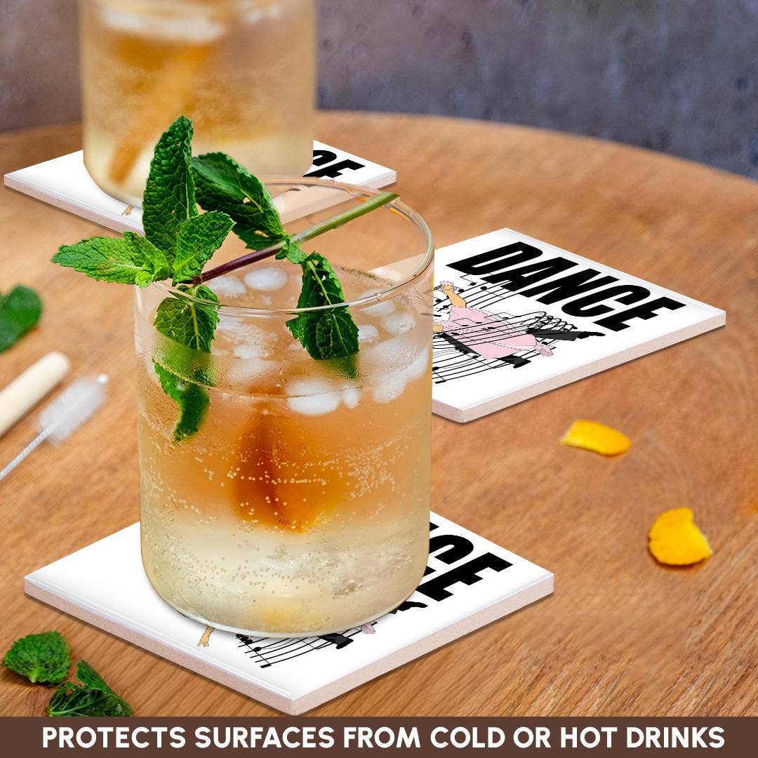 3dRose - Vendita all'ingrosso Sottobicchiere - 3dRose, Partner di danza che ballano avvolti nella musica, per l'amore della danza., Sottobicchiere2