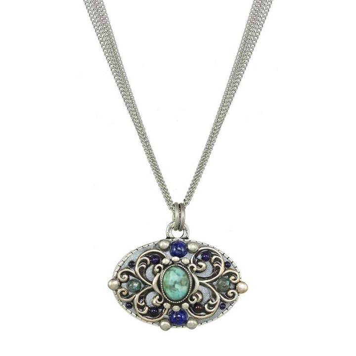 Lake Como Larhe Medallion Necklace Lake Como Larhe Medallion Necklace