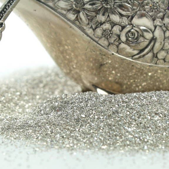 Silver - German Glass Glitter - Fine 90 Grit - Bulk Bags for wholesale on Faire