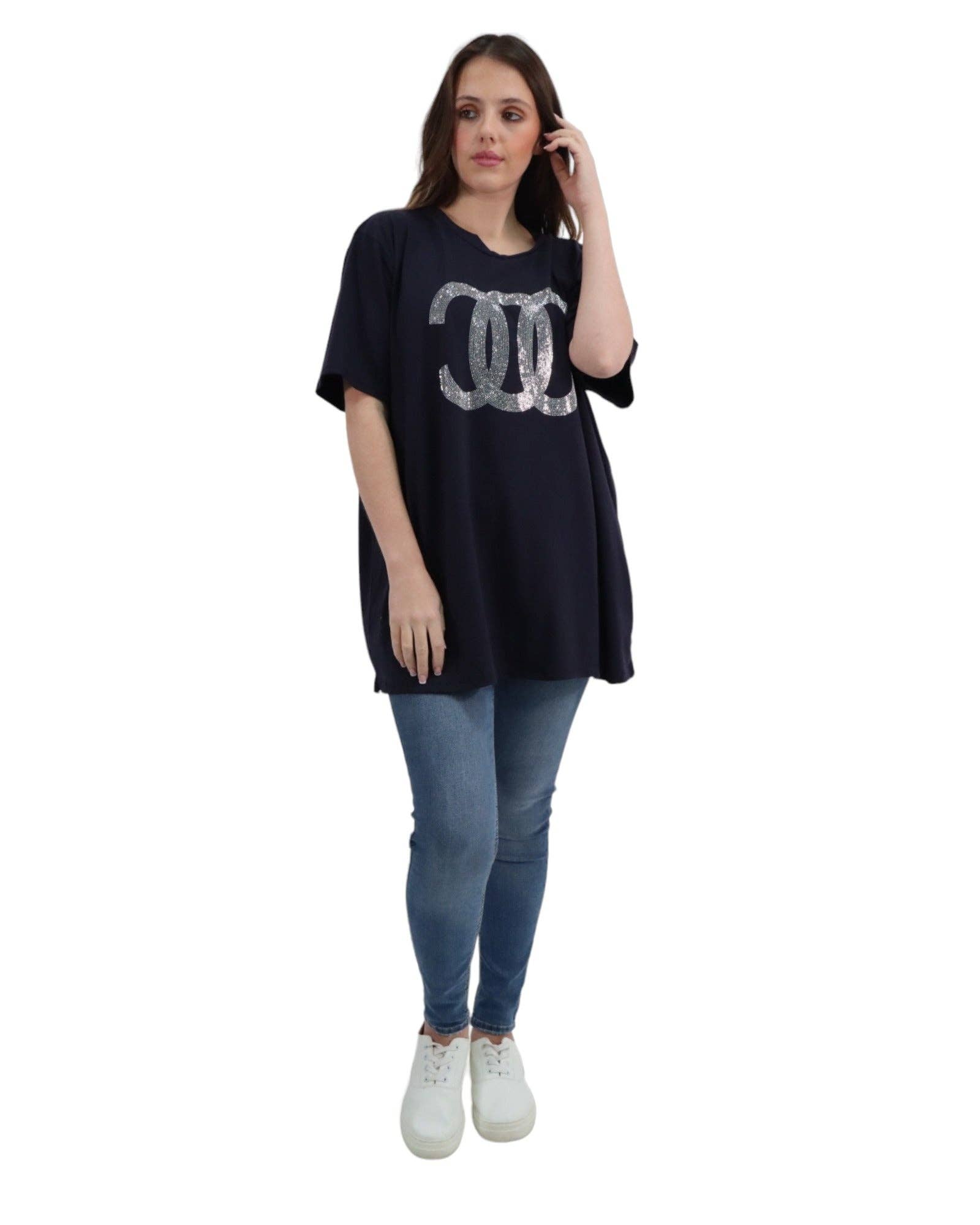 Miss Bold – wholesale Tunic – Women’s – Italian Diamante CC Print T-Shirt20