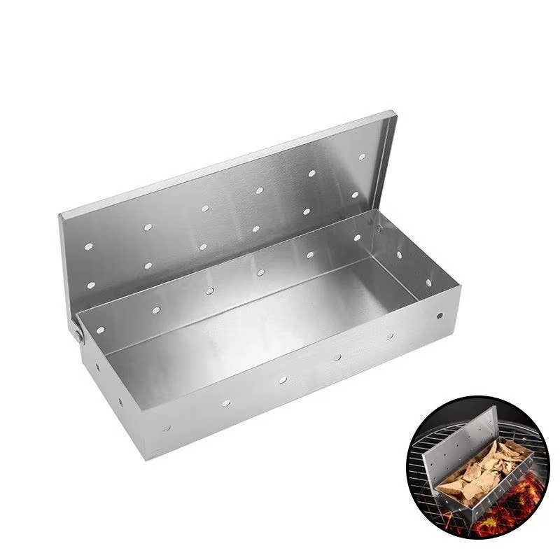 VIGOR - Wholesale Outdoor Grill Tools - Smoker Box, BBQ Wood Chips Smoker Box for Gas or Charcoal3